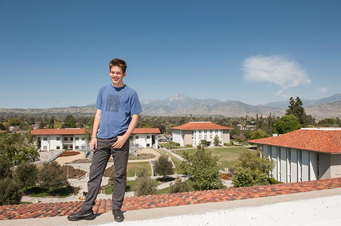 Benjamine Lachelt atop a university roof