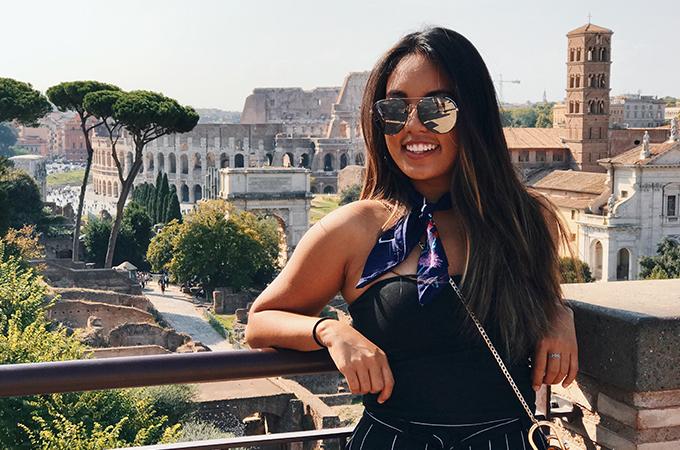 Nicole Quirante studying abroad in Rome
